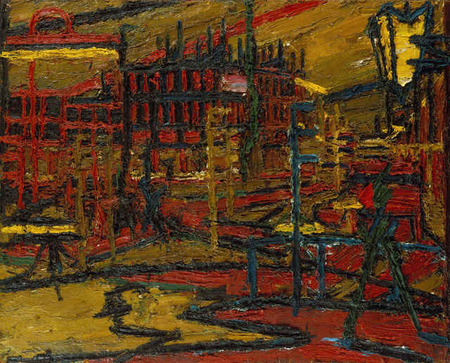 Frank Auerbach | Mornington Crescent with the statue of Sickert's ...