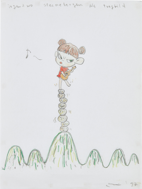 Yoshitomo Nara, ‘Untitled (Irgendwo Steinebergen als Tragbild)’, 1997, Phillips
