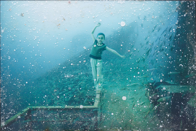 Andreas Franke, ‘Balancing Bob (The Sinking World–Vandenberg Project)’, 2011, Mixed Media, Photographic print mounted on dibond behind acrylic with ocean patina, Rosenbaum Contemporary