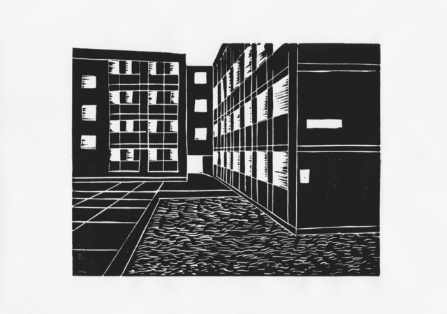 Warren Garland, ‘De Beauvoir 2’, 2018, Print, Linocut, IFAC Arts