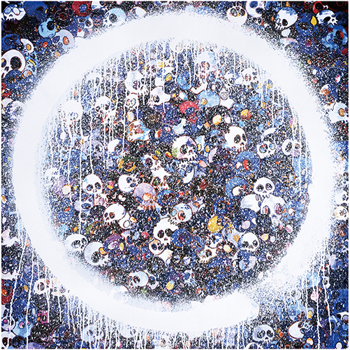 Takashi Murakami, ‘Enso: Memento Mori Red on Blue’, 2013, Print, 4c offset + silver, Dope! Gallery