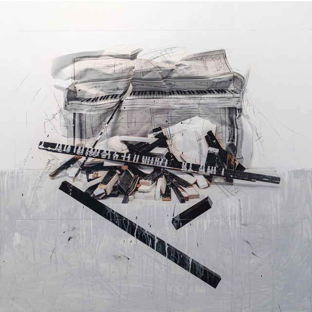 Andre Petterson, ‘Concerto White’, 2019, Painting, Mixed media on panel, Foster/White Gallery