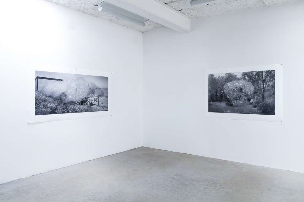 exhibition view: (left) Holliday homes series, On the shore of the Pacific coast, 2017 | archival pigment print on 220 gsm.Innova smooth Art paper, 97x183cm and (right) Holliday homes series, On the banks of the river Havel, 2017 | archival pigment print on 220 gsm.Innova smooth Art paper, 103x149cm exhibition view: (left) Holliday homes series, On the shore of the Pacific coast, 2017 | archival pigment print on 220 gsm.Innova smooth Art paper, 97x183cm and (right) Holliday homes series, On the banks of the river Havel, 2017 | archival pigment print on 220 gsm.Innova smooth Art paper, 103x149cm