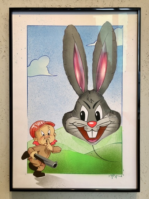 Fanakapan, ‘That's All Folks’, 2021, Drawing, Collage or other Work on Paper, Spray paint and pencil on paper, Kalkman Gallery