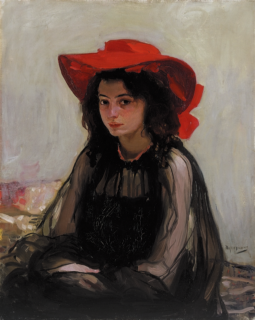 Oleksandr Murashko, ‘Portrait of a Girl in a Red Hat’, 1902-1903, Painting, Oil on canvas, National Art Museum of Ukraine