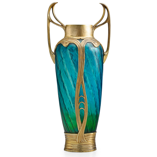 ‘Bohemian, Tall Vase With Art Nouveau Mount’, Early 20th C., Rago/Wright