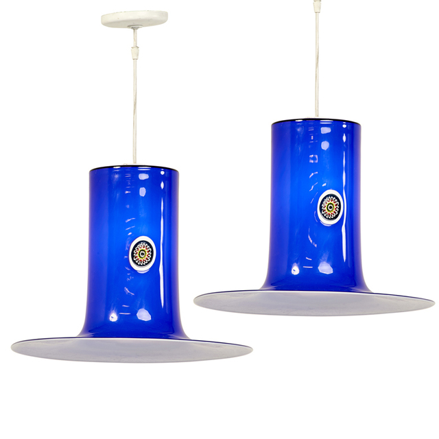 Luciano Vistosi, ‘Pair Of Pendant Lamps, Italy’, 1950s, Rago/Wright