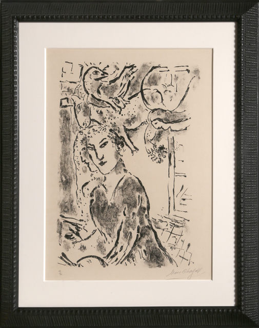 Marc Chagall, ‘Self Portrait at the Window (M. 182)’, 1957, Print, Lithograph, RoGallery