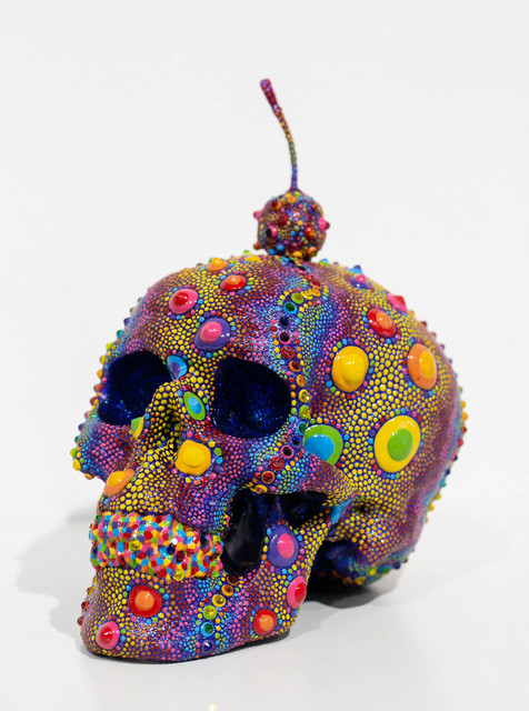 PJ Linden, ‘Candy Urchin Skull’, 2018, Sculpture, Dimensional paint, Swarovski crystals, polymer, Paradigm Gallery + Studio