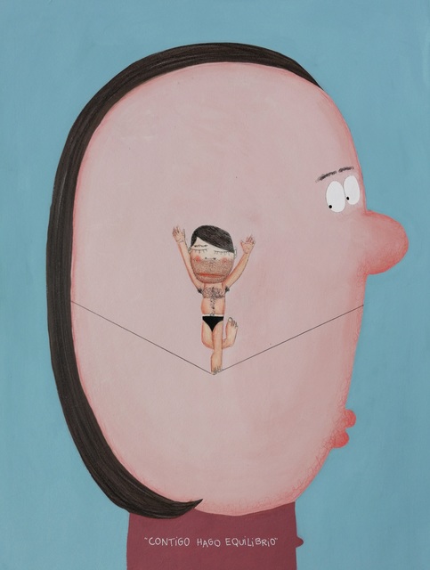Moisés Yagües, ‘Contigo hago equilibrio’, 2021, Painting, Mixed media on paper, Galería Marita Segovia