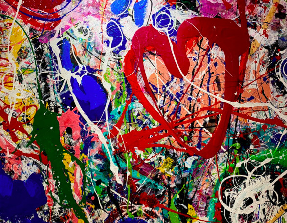 Sacha Jafri, ‘Engaged in Love ’, ca. 2019, Painting, Oil & Mixed Media On Canvas, Leila Heller Gallery
