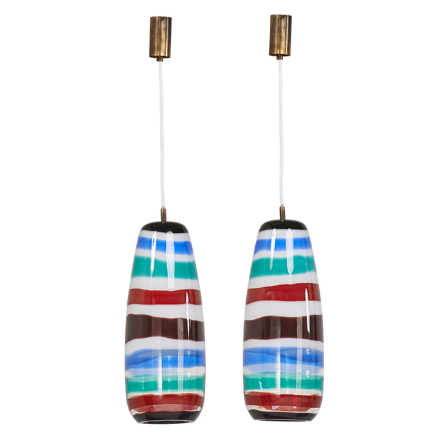 Massimo Vignelli, ‘Pair Of Pendant Lamps, Italy’, 1960s, Rago/Wright