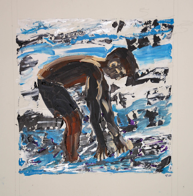 Luong Thai, ‘Just a few more minutes’, 2020, Painting, Acrylic on canson watercolor paper, Matthew Liu Fine Arts