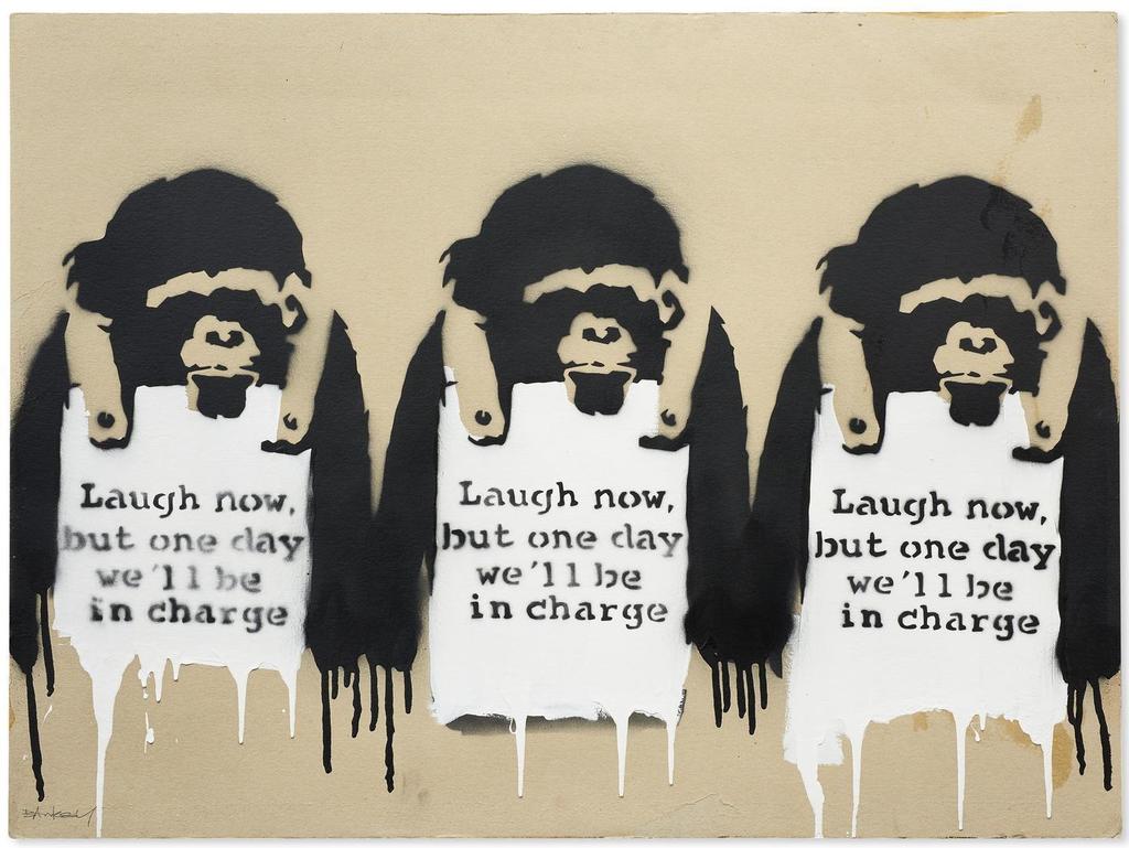 Banksy - Laugh Now But One Day We'll Be In Charge