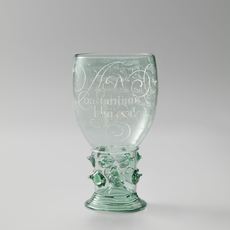 Anna Roemers Visscher, Wine Glass engraved with a poem to Constantijn Huygens (1619)