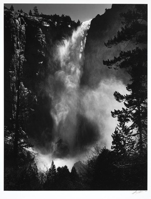 Ansel Adams Bridal Veil Fall Yosemite Valley California 1927 Artsy