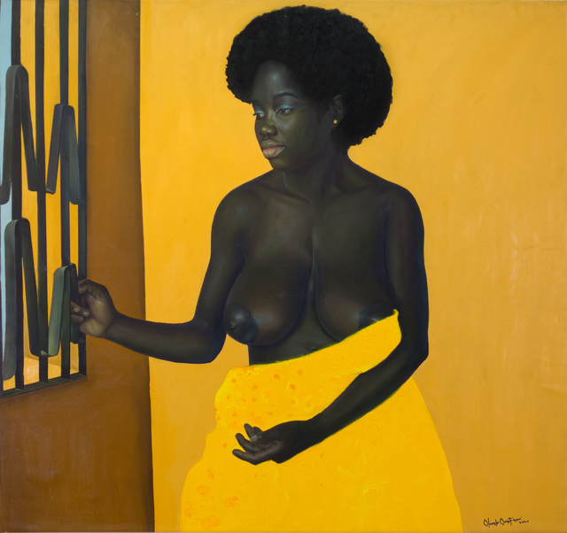 oluwole omofemi, ‘Black Girl ’, 2020, Painting, Oil and acrylic on canvas, Out of Africa Gallery