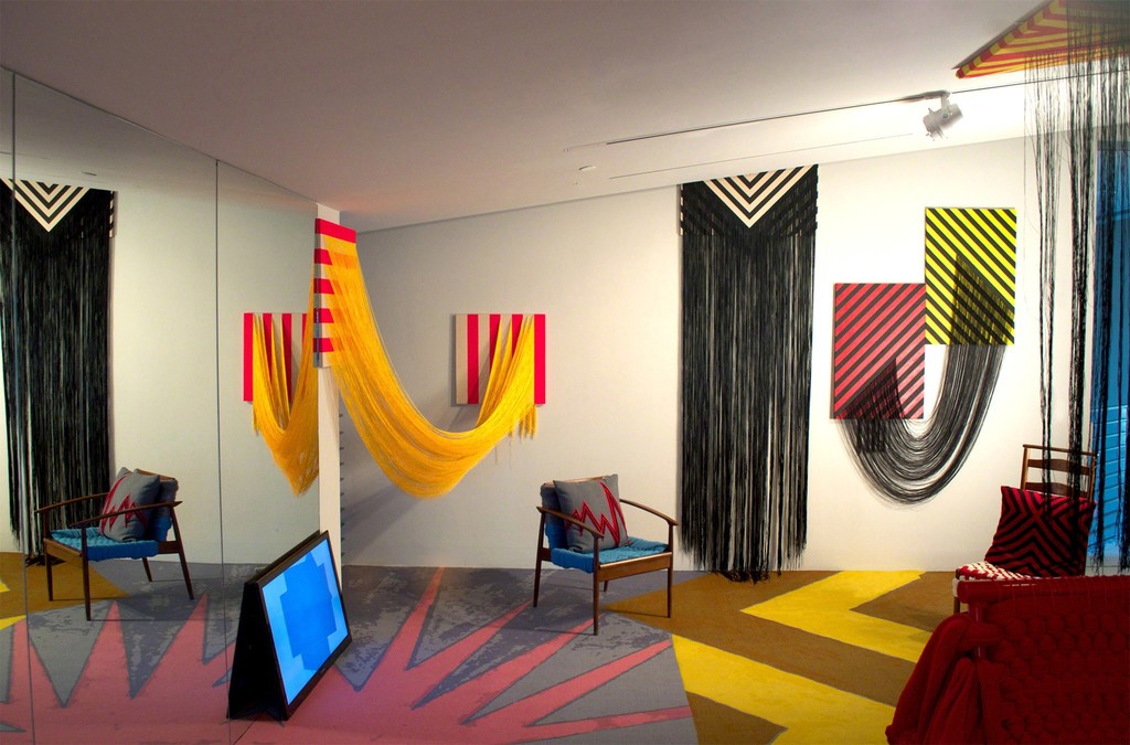 Installation view, Liz Collins: Energy Field, Tang Teaching Museum, 2016 Installation view, Liz Collins: Energy Field, Tang Teaching Museum, 2016