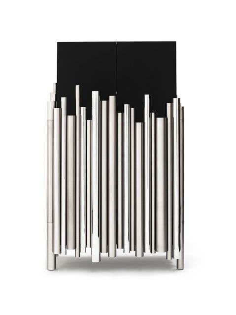 Mattia Bonetti, ‘Cabinet 'Organ'’, 2012, Design/Decorative Art, Stainless steel, chrome, tinted lacquer, David Gill Gallery