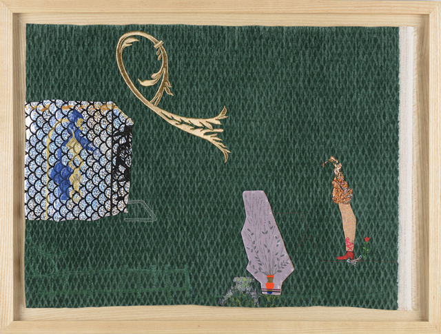 Nilbar Güres, ‘ZİYARETÇİ VE BAHÇEDEKİ / THE VISITOR AND THE ONE IN THE GARDEN’, 2015, Mixed Media, Mixed media on fabric, RAMPA