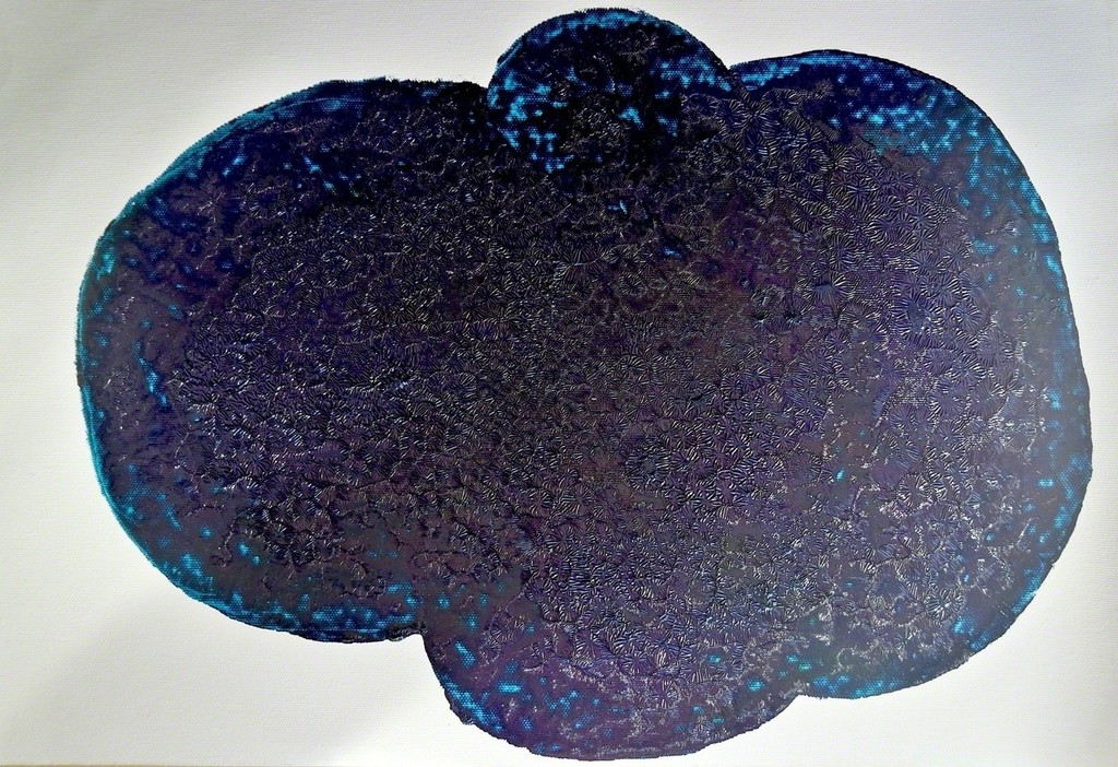 Extreme Cloud, Inkredible Fear, 2015, offset printing ink on canvas, 37 x 58 cm Extreme Cloud, Inkredible Fear, 2015, offset printing ink on canvas, 37 x 58 cm