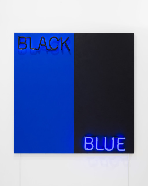 Deborah Kass, ‘Black and Blue’, 2015, Painting, Acrylic and neon on canvas, CHART