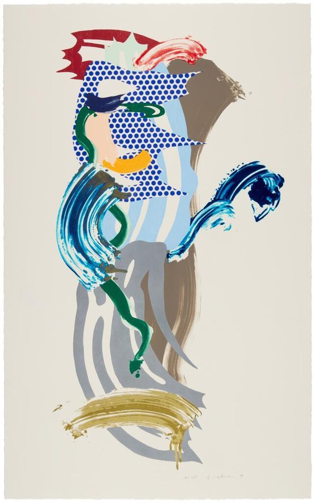 Roy Lichtenstein - Blue Face, from the Brushstroke Figures series