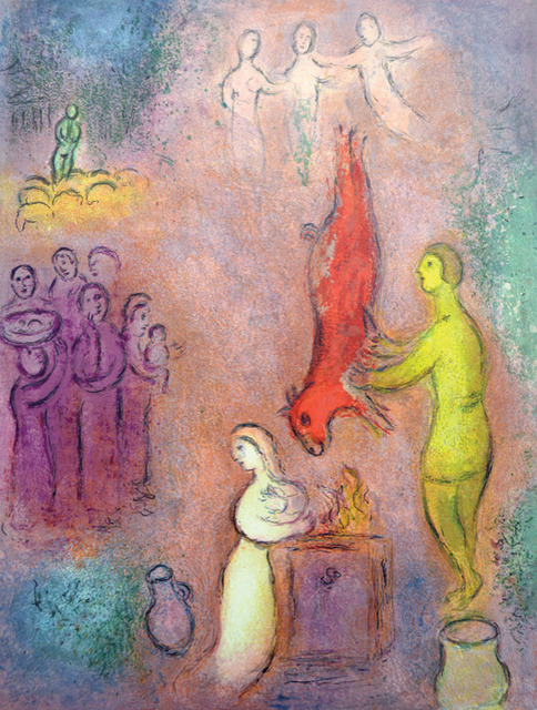 Marc Chagall, ‘Sacrifices Made to the Nymphs’, 1961, Print, Original lithograph printed in colors on Arches wove paper., Galerie d'Orsay