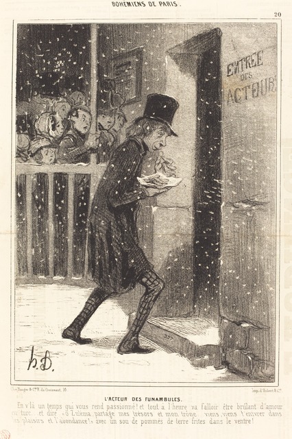Honoré Daumier, ‘L'Acteur des Funambules’, 1842, National Gallery of Art, Washington, D.C.