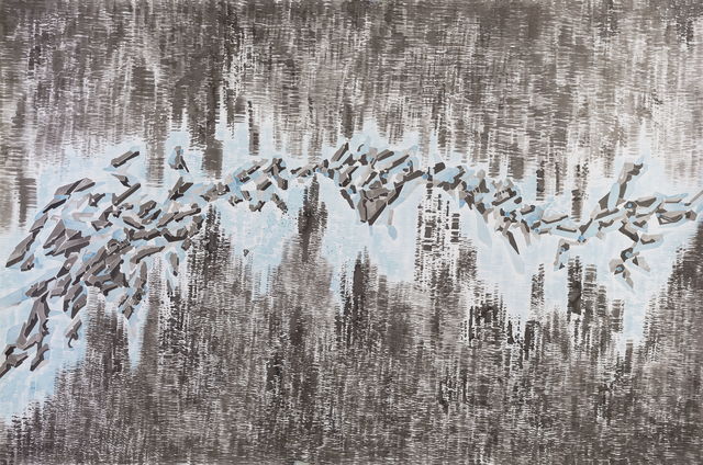Chen Xi 陈熹, ‘Details of my abstract painting that form a parallel world composed of machines. NO. 25’, 2014, Drawing, Collage or other Work on Paper, Watercolor and ink on paper, Asia Art Center
