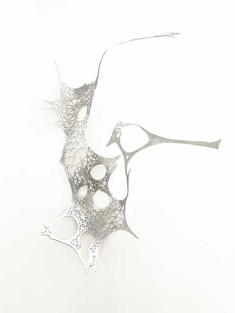 Peter Macapia, ‘Dirty Geometry: Shadows 1 silver’, 2018, Sculpture, Aluminum, Priveekollektie Contemporary Art | Design