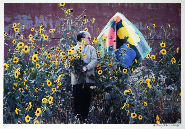 William John Kennedy, ‘Andy Warhol with Taylor Mead holding the Flowers canvas’, 1964, William John Kennedy Collection