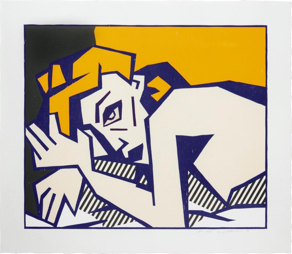 Roy Lichtenstein - Reclining Nude, from the Expressionist Woodcut series