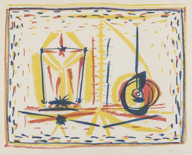 Pablo Picasso, ‘Compostion au verre et a la pomme (Composition with Glass and Apple) (Mourlot 33)’, 1946, Forum Auctions
