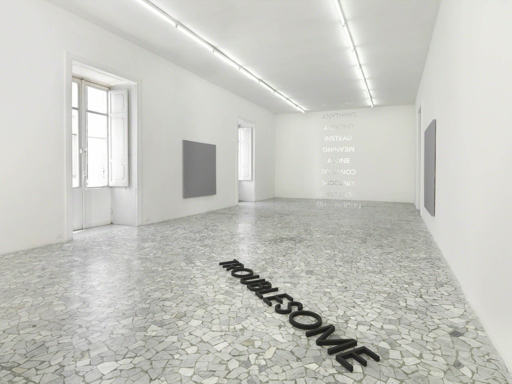 Robert Barry - troublesome - partial view of the exhibition - March 2011 - Galleria Alfonso Artiaco, Napoli Robert Barry - troublesome - partial view of the exhibition - March 2011 - Galleria Alfonso Artiaco, Napoli
