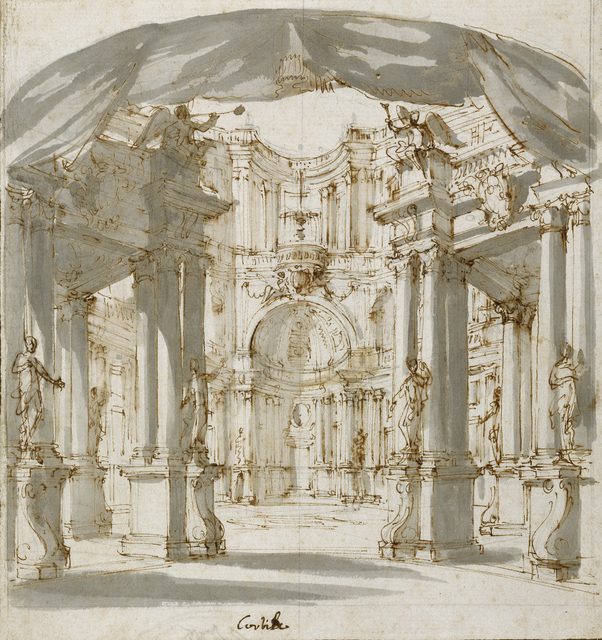 Filippo Juvarra The Courtyard of a Palace Project for a Stage (1713