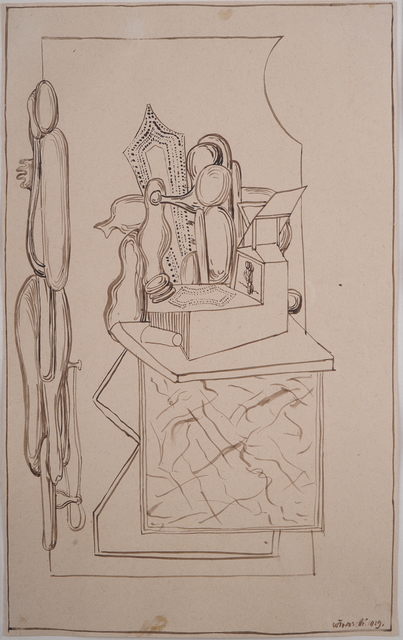 Henryk Streng/ Marek Włodarski, ‘Composition with desk and lectern ’, 1929, Drawing, Collage or other Work on Paper, Ink on paper, Olszewski Gallery