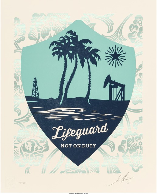 Shepard Fairey (OBEY), ‘Lifeguard Not on Duty Letterpress’, 2016, Heritage Auctions