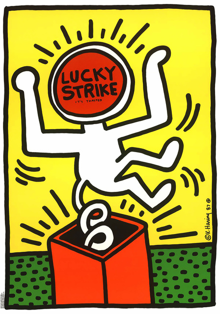 Keith Haring, ‘Keith Haring Lucky Strike ’, 1987, Lot 180