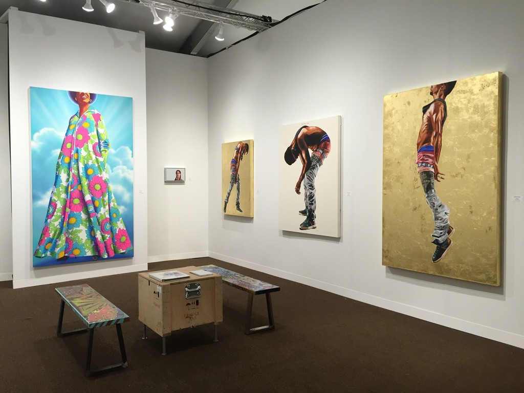 From left: James Rieck "All About Ease (Gloria), Cayce Zavaglia "Sophie", Fahamu Pecou "Defiance", "Breathe", "And Still I Rise" From left: James Rieck "All About Ease (Gloria), Cayce Zavaglia "Sophie", Fahamu Pecou "Defiance", "Breathe", "And Still I Rise"