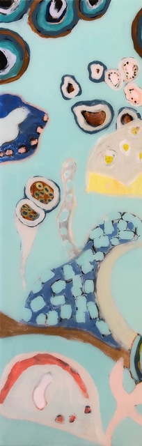 Anne Harney, ‘"Sea Foam II" Abstract mixed media painting in pastel colors with gold-leaf’, 2019, Eisenhauer Gallery