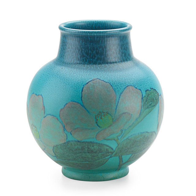 Kataro Shirayamadani, ‘Double Vellum Vase With Stylized Roses (Uncrazed), Cincinnati, OH’, 1933, Rago/Wright