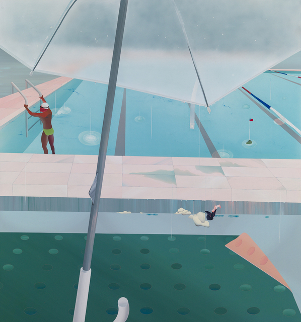 Yang-Tsung Fan, ‘Swimming pool series-a thunder shower&under the umbrella of 7-11’, 2013, Aki Gallery