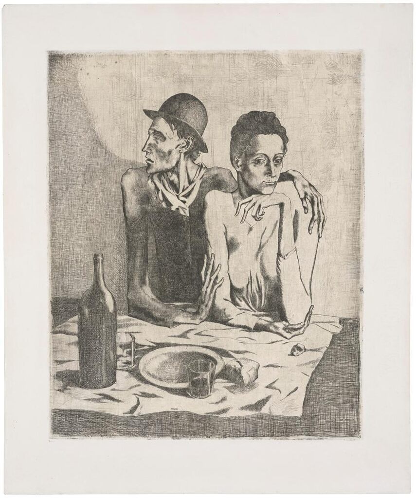 Pablo Picasso - Le repas frugal, from: La Suite des Saltimbanques