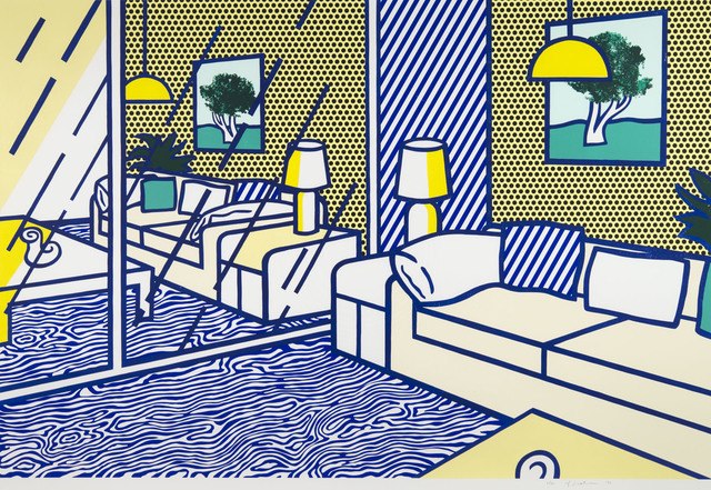 Roy Lichtenstein, ‘Blue Floor’, 1990, Print, Woodcut and screenprint on museum board, Ronald Feldman Gallery
