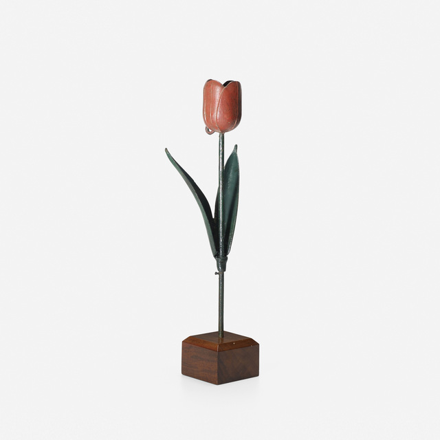 ‘Untitled (Tulip)’, c. 1900, Design/Decorative Art, Painted cast iron, walnut, Rago/Wright