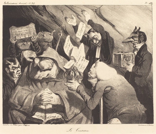 Honoré Daumier, ‘La Tentation, parodie d'une toile de Téniers’, 1834, National Gallery of Art, Washington, D.C.
