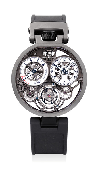 Bovet, ‘An attractive limited edition skeletonized titanium 10-day tourbillon wristwatch with certificate of origin and presentation box, numbered 1 of a limited edition of 86 pieces’, Circa 2018, Phillips