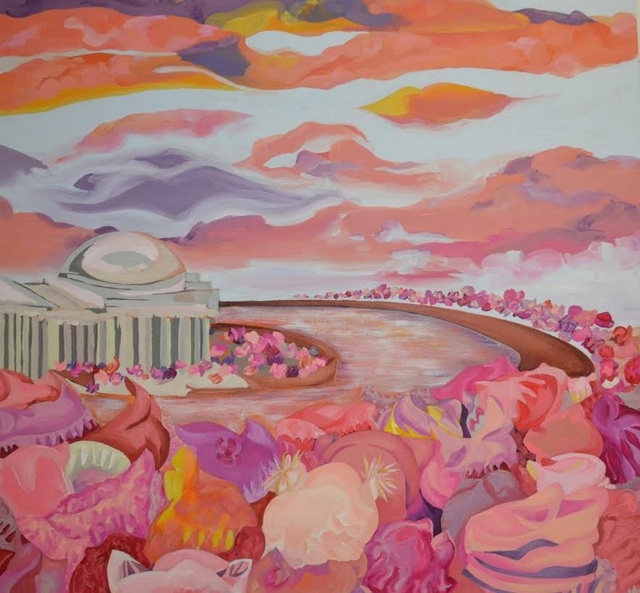 Liz Ashe, ‘Women's March, Blossoms on the Tidal Basin’, 2017, Zenith Gallery