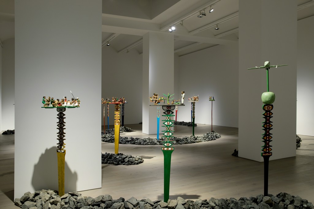 View of the exhibition Aloalo, Mahafaly Sculptures of the Efiaimbelos, Perrotin New York (June 28 - August 17, 2018)
© Photo: Guillaume Ziccarelli. Courtesy of the artist & Perrotin View of the exhibition Aloalo, Mahafaly Sculptures of the Efiaimbelos, Perrotin New York (June 28 - August 17, 2018)
© Photo: Guillaume Ziccarelli. Courtesy of the artist & Perrotin